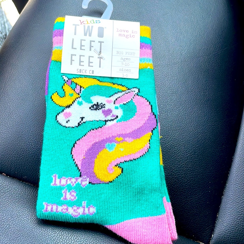 Two Left Feet Socks Unicorn